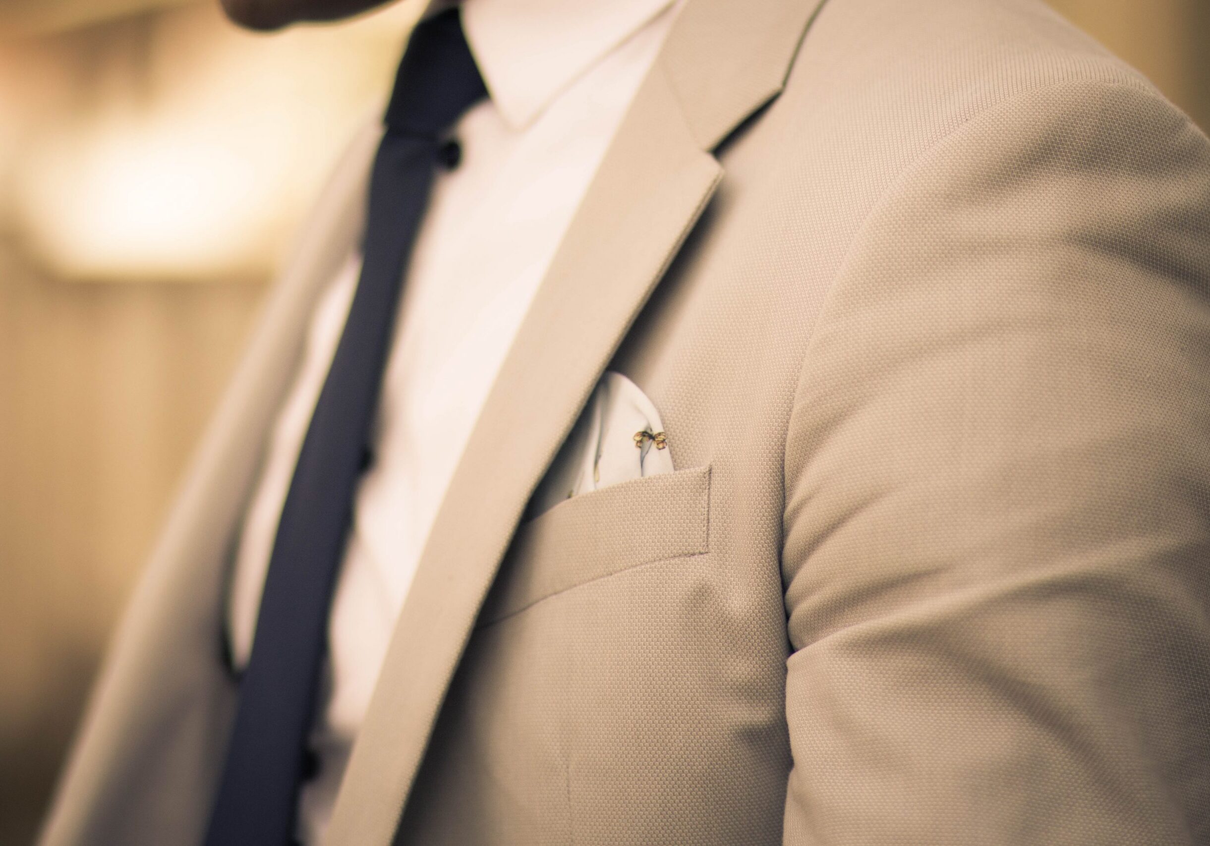 man wearing beige coat